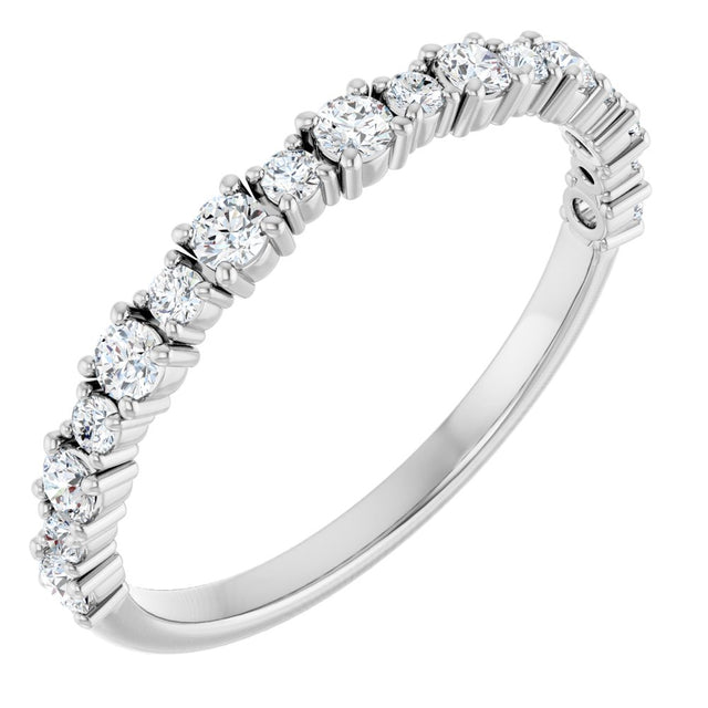 14K White Gold 3/8 CTW Lab-Grown Diamond Anniversary Band