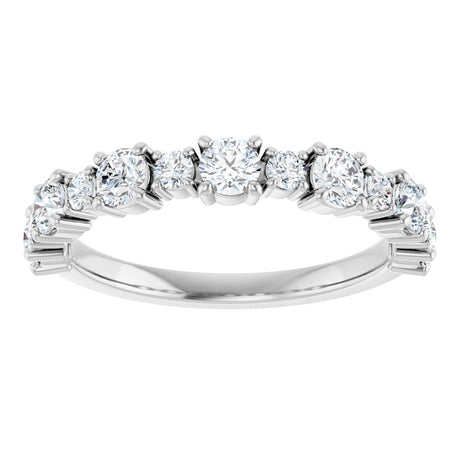 14K White Gold 3/4 CTW Natual Diamond Anniversary Band