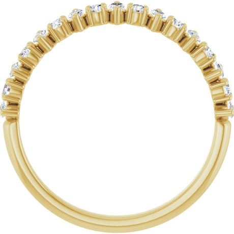 14K Yellow Gold 3/8 CTW Natural Diamond Anniversary Band