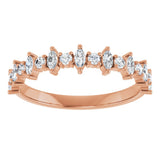 14K Rose 3/8 CTW Natural Diamond Anniversary Band