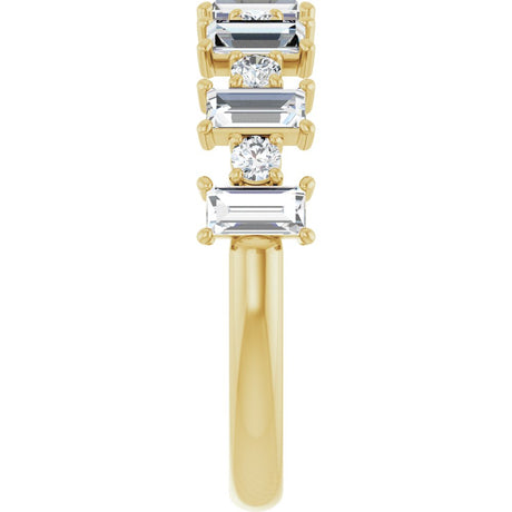 14K Yellow Gold 3/4 CTW Natural Diamond Anniversary Band