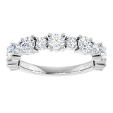 14K White 1 1/3 CTW Lab-Grown Diamond Anniversary Band