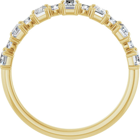 14K Yellow 3/4 CTW Natural Diamond Anniversary Band