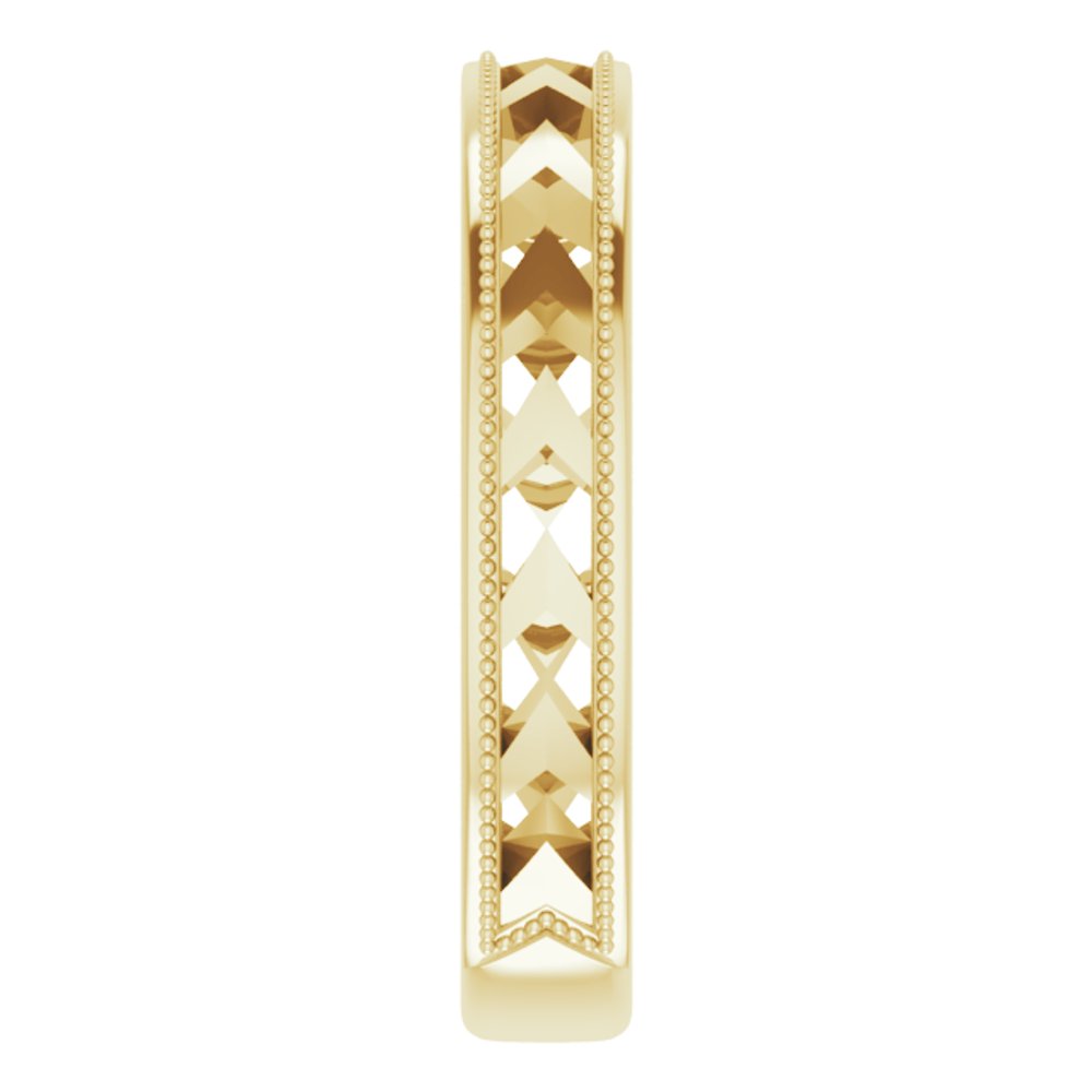 14K Yellow Geometric Stackable Ring