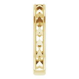 14K Yellow Geometric Stackable Ring