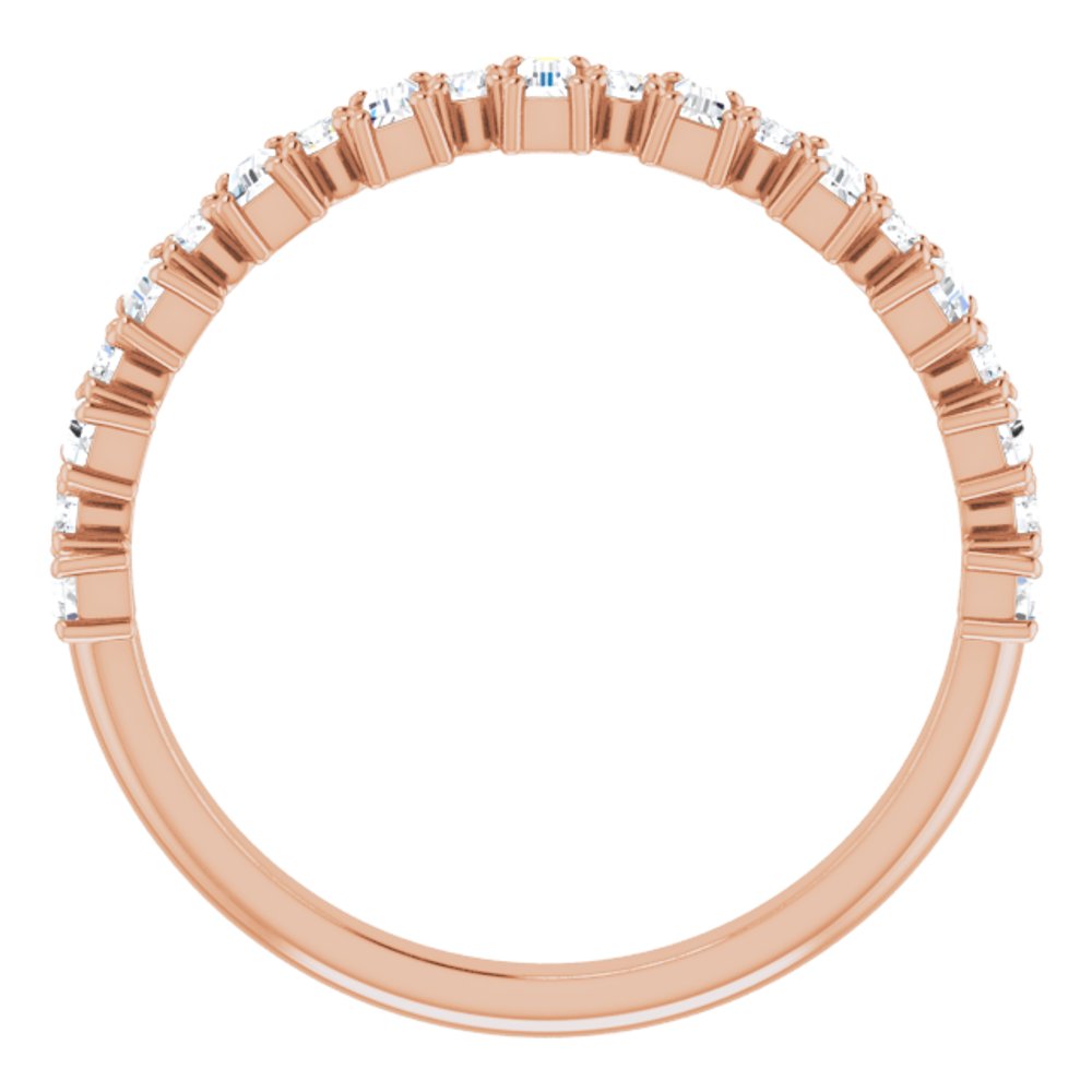 14K Rose 1/2 CTW Natural Diamond Anniversary Band