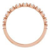 14K Rose 1/2 CTW Natural Diamond Anniversary Band