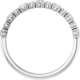 14K White 3/8 CTW Natural Diamond Anniversary Band