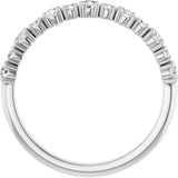 14K White Gold 3/8 CTW Natural Diamond Anniversary Band