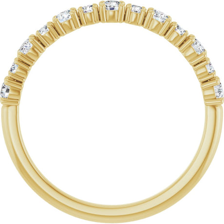 14K Yellow 3/8 CTW Natural Diamond Anniversary Band