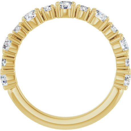 14K Yellow 1 1/3 CTW Lab-Grown Diamond Anniversary Band