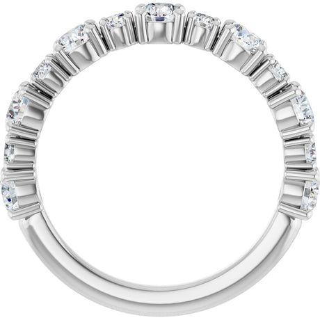 14K White 1 1/3 CTW Lab-Grown Diamond Anniversary Band