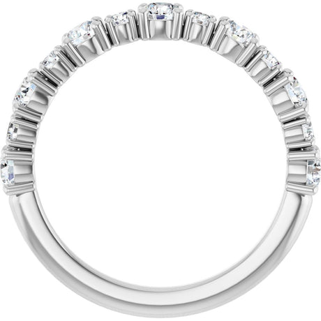 14K White Gold 3/4 CTW Natual Diamond Anniversary Band