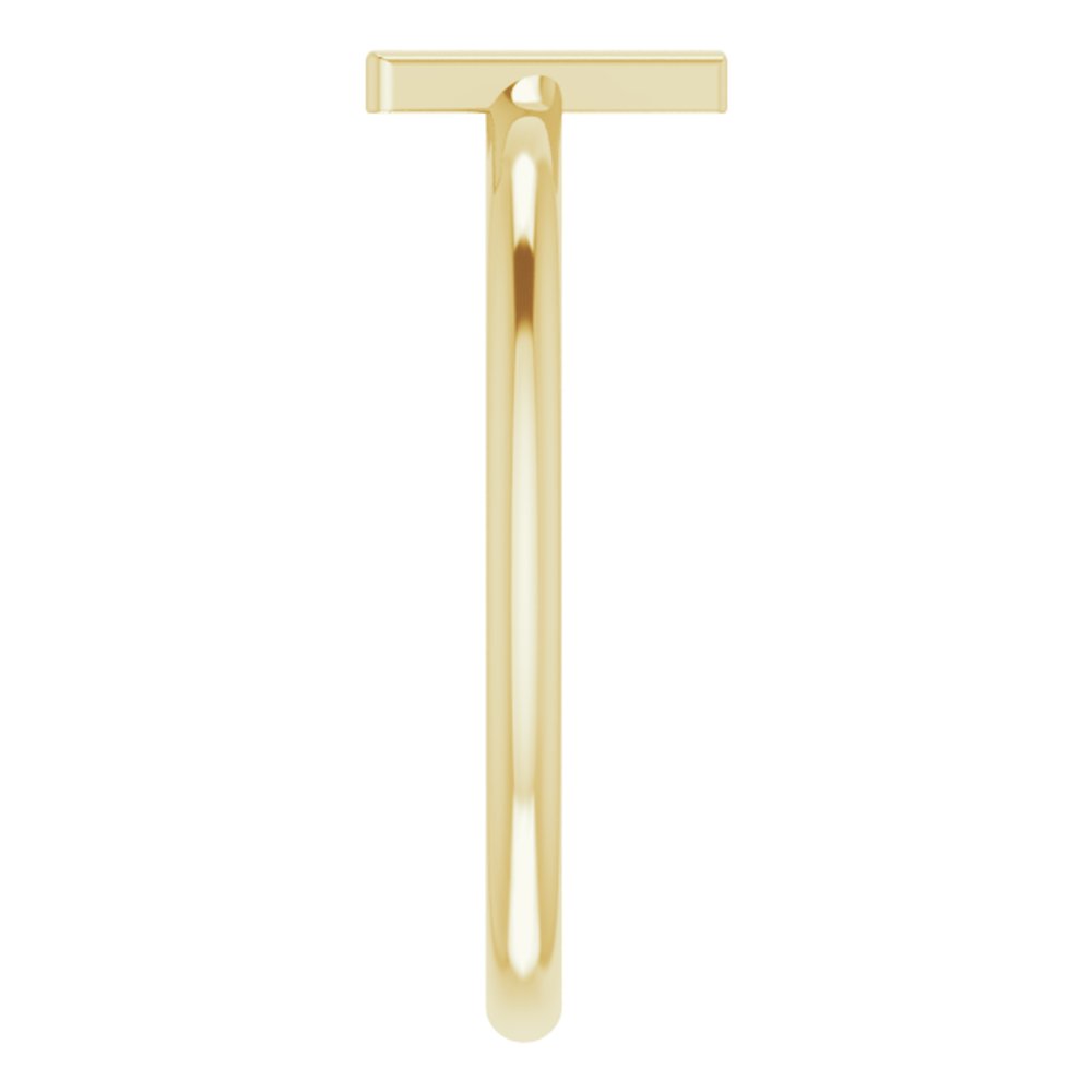 14K Yellow Gold Initial A Ring