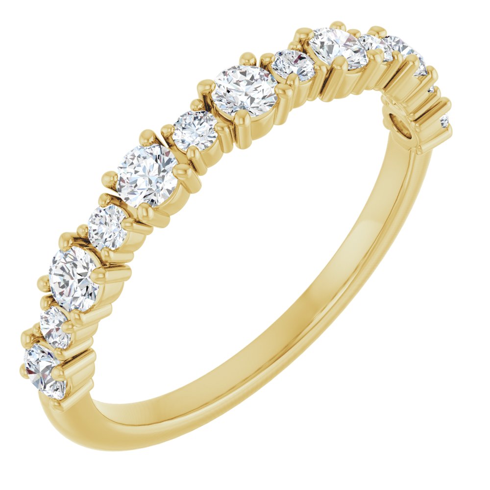 14K Yellow 1/2 CTW Lab-Grown Diamond Anniversary Band