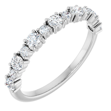 14K White 1/2 CTW Lab-Grown Diamond Anniversary Band