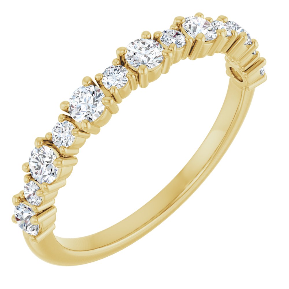 14K Yellow Gold 1/2 CTW Lab-Grown Diamond Anniversary Band