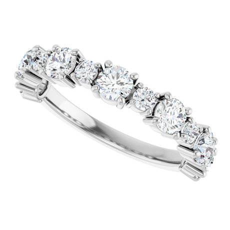 14K White 1 1/3 CTW Lab-Grown Diamond Anniversary Band