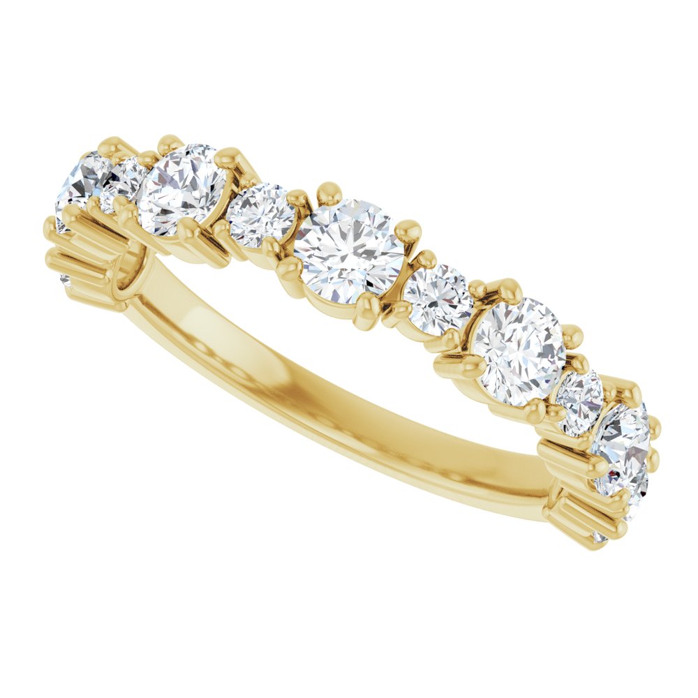 14K Yellow 1 1/3 CTW Lab-Grown Diamond Anniversary Band