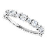 14K White Gold 3/4 CTW Natual Diamond Anniversary Band
