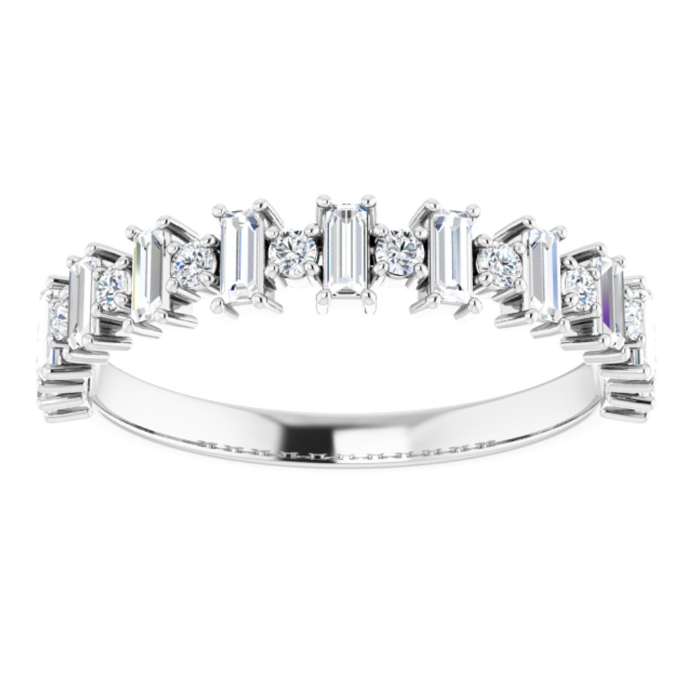 14K White 1/2 CTW Natural Diamond Anniversary Band