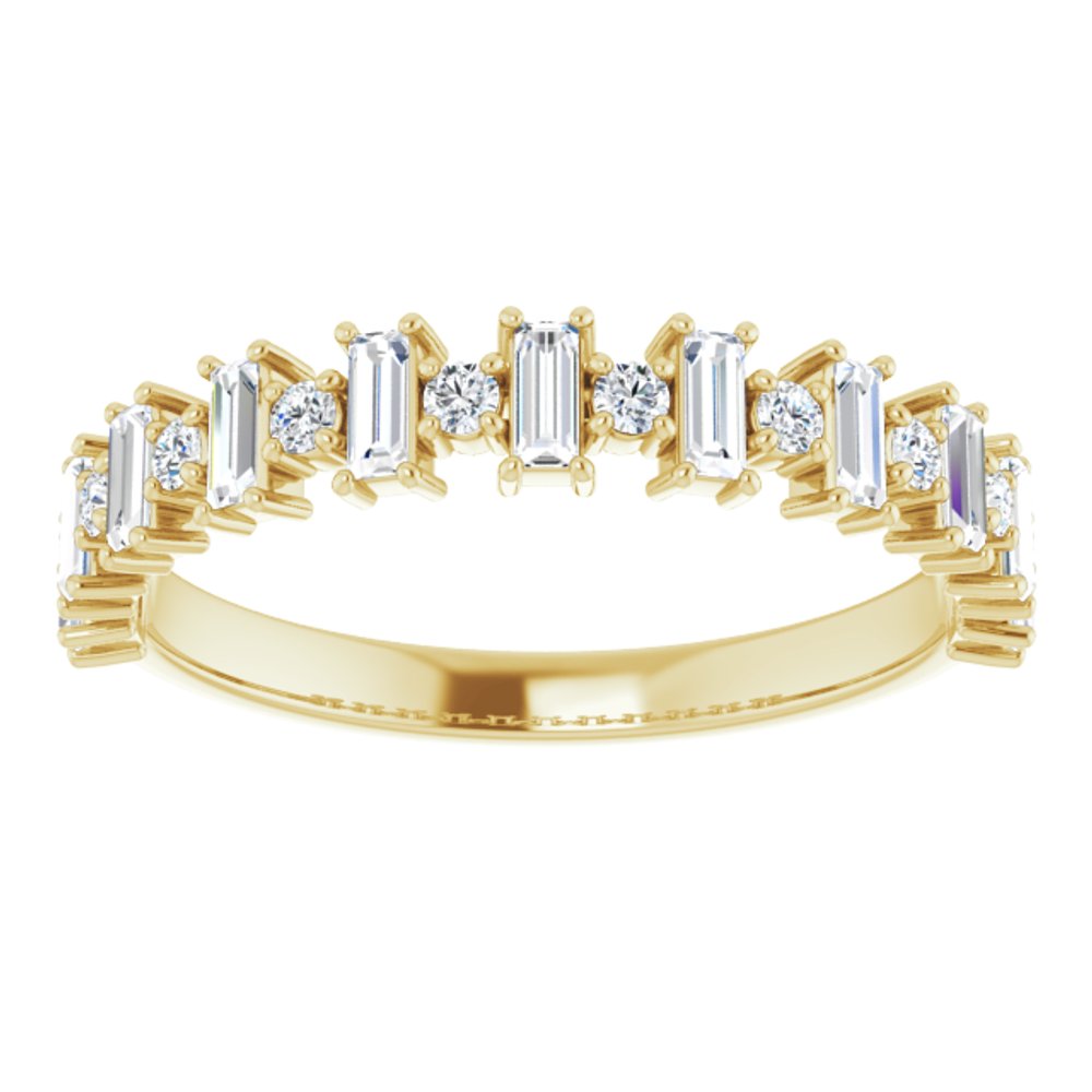 14K Yellow 1/2 CTW Natural Diamond Anniversary Band