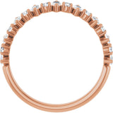 14K Rose Gold 1/2 CTW Natural Diamond Anniversary Band