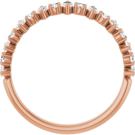 14K Rose Gold 1/2 CTW Natural Diamond Anniversary Band