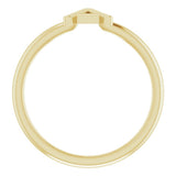 14K Yellow Gold Initial A Ring