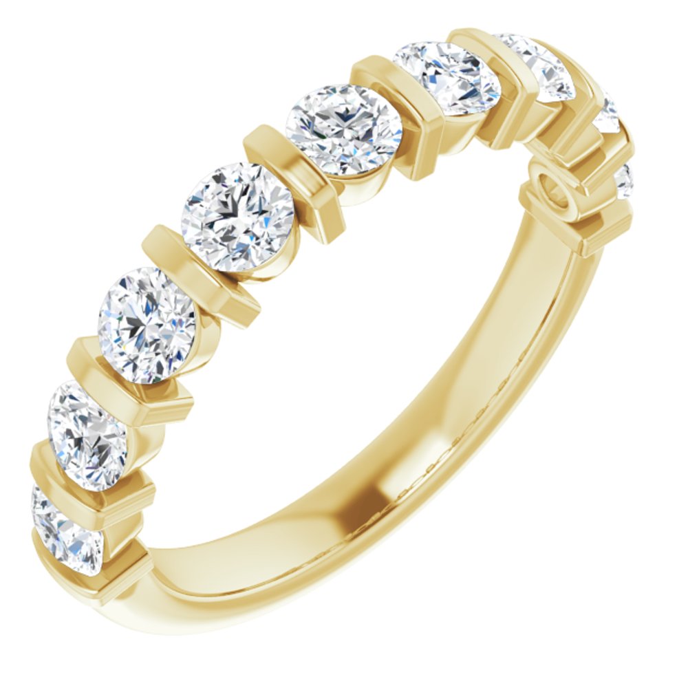 14K Yellow Gold 1 CTW Lab-Grown Diamond Anniversary Band