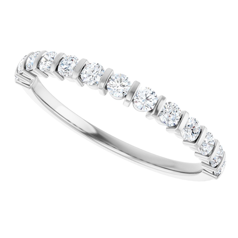 14K White 3/8 CTW Lab-Grown Diamond Anniversary Band