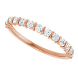 14K Rose 3/8 CTW Natural Diamond Anniversary Band