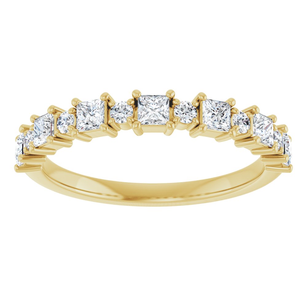 14K Yellow 5/8 CTW Natural Diamond Anniversary Band