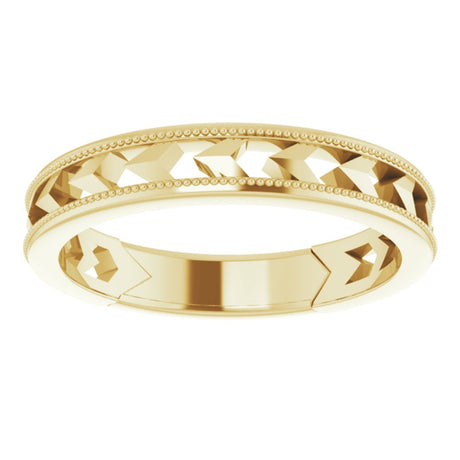 14K Yellow Geometric Stackable Ring