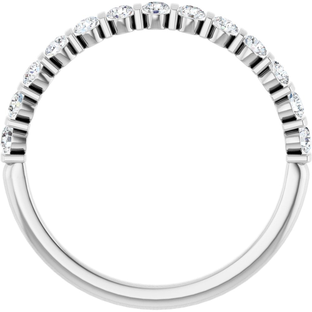 14K White 3/8 CTW Lab-Grown Diamond Anniversary Band