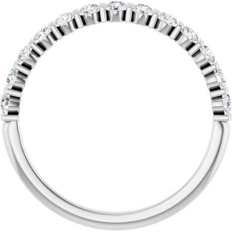 14K White 3/8 CTW Lab-Grown Diamond Anniversary Band