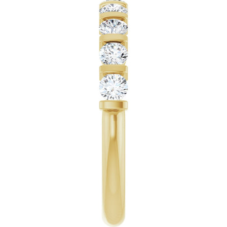 14K Yellow Gold 3/4 CTW Lab-Grown Diamond Anniversary Band