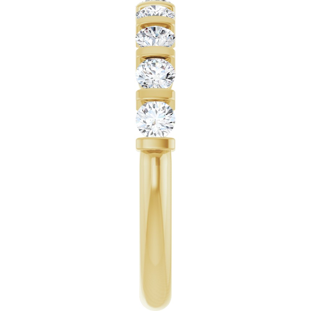 14K Yellow Gold 3/4 CTW Lab-Grown Diamond Anniversary Band