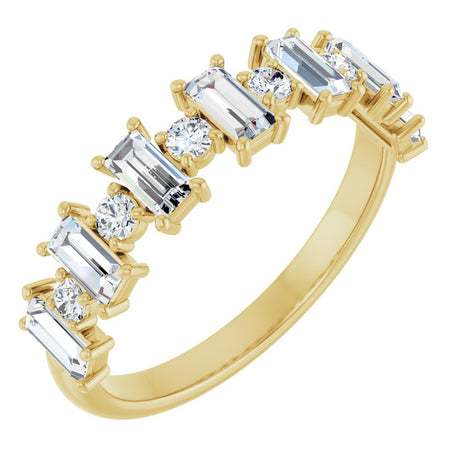 14K Yellow 3/4 CTW Natural Diamond Anniversary Band