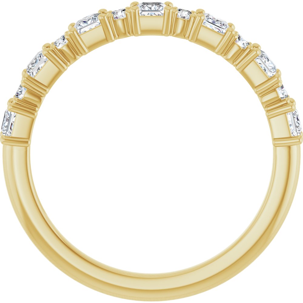 14K Yellow 5/8 CTW Natural Diamond Anniversary Band