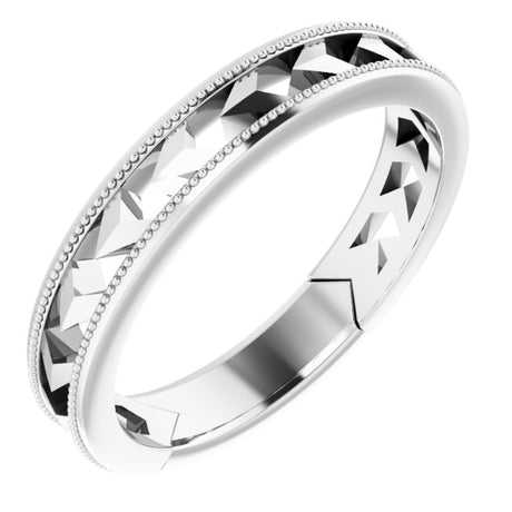 Sterling Silver Geometric Stackable Ring  