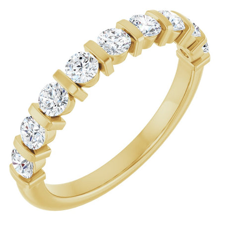 14K Yellow Gold 3/4 CTW Lab-Grown Diamond Anniversary Band