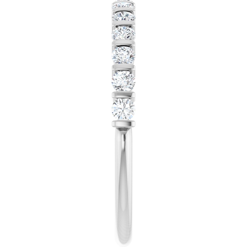 14K White 3/8 CTW Lab-Grown Diamond Anniversary Band