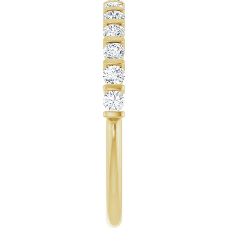 14K Yellow Gold 3/8 CTW Lab-Grown Diamond Anniversary Band