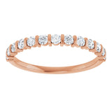 14K Rose 3/8 CTW Natural Diamond Anniversary Band