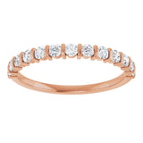 14K Rose 3/8 CTW Natural Diamond Anniversary Band