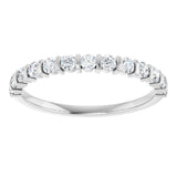 14K White 3/8 CTW Lab-Grown Diamond Anniversary Band