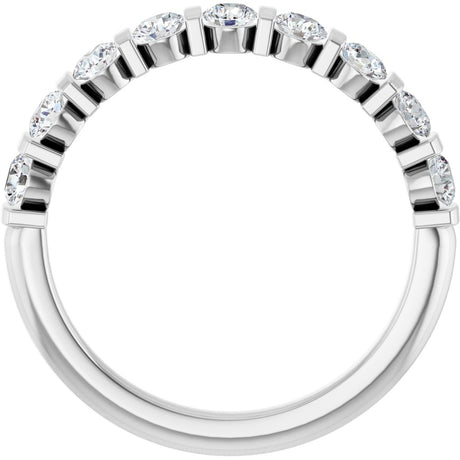 14K White Gold 3/4 CTW Natural Diamond Anniversary Band