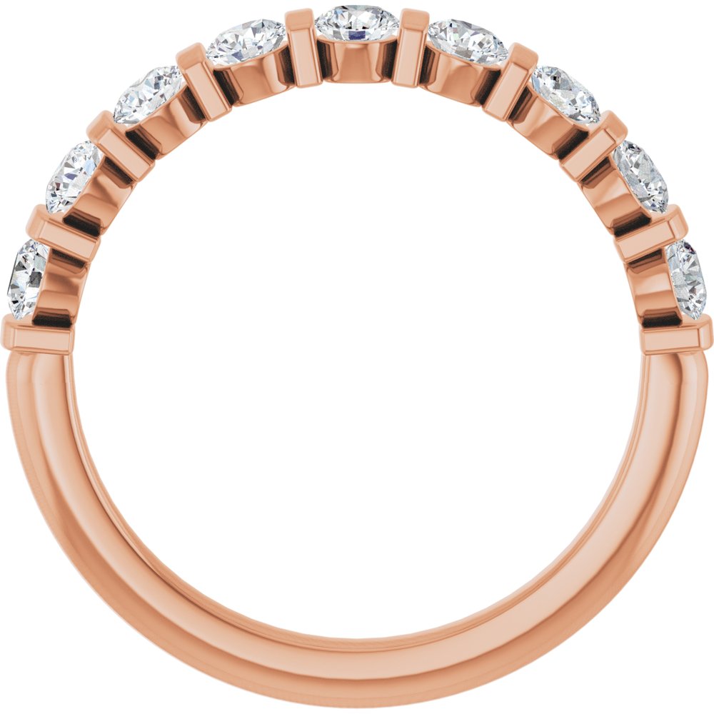 14K Rose Gold 3/4 CTW Lab-Grown Diamond Anniversary Band