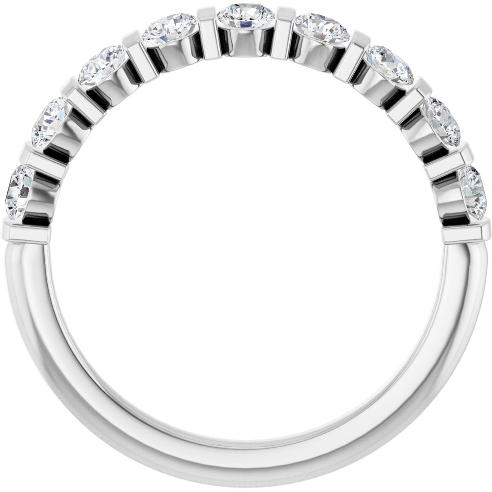 14K White Gold 3/4 CTW Natural Diamond Anniversary Band